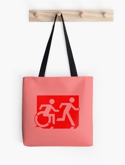 Accessible Means of Egress Icon Exit Sign Wheelchair Wheelie Running ...